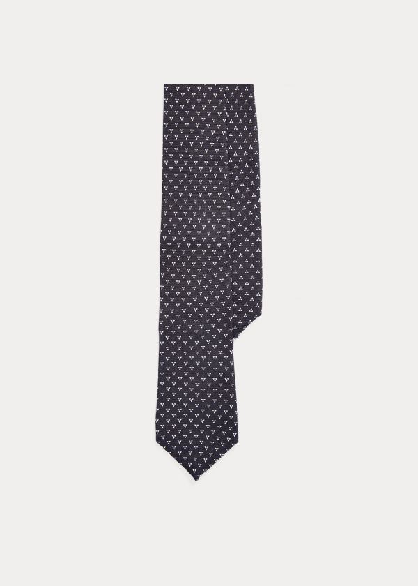 Men's Ralph Lauren Square-Print Cashmere-Silk Ties | 214530BYL